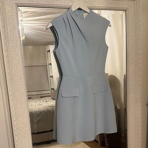Elegant Sleeveless Blue Dress